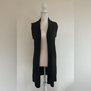 Neiman Marcus | Cashmere Open Vest Cardigan in Black, size small